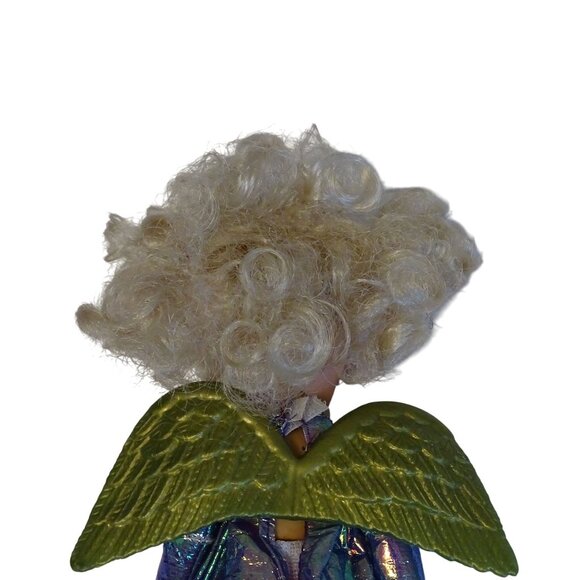 Vintage 1990 Kid Kore Katie Doll With Angel Wings Blonde Curly Hair Blue Eyes - Picture 4 of 12